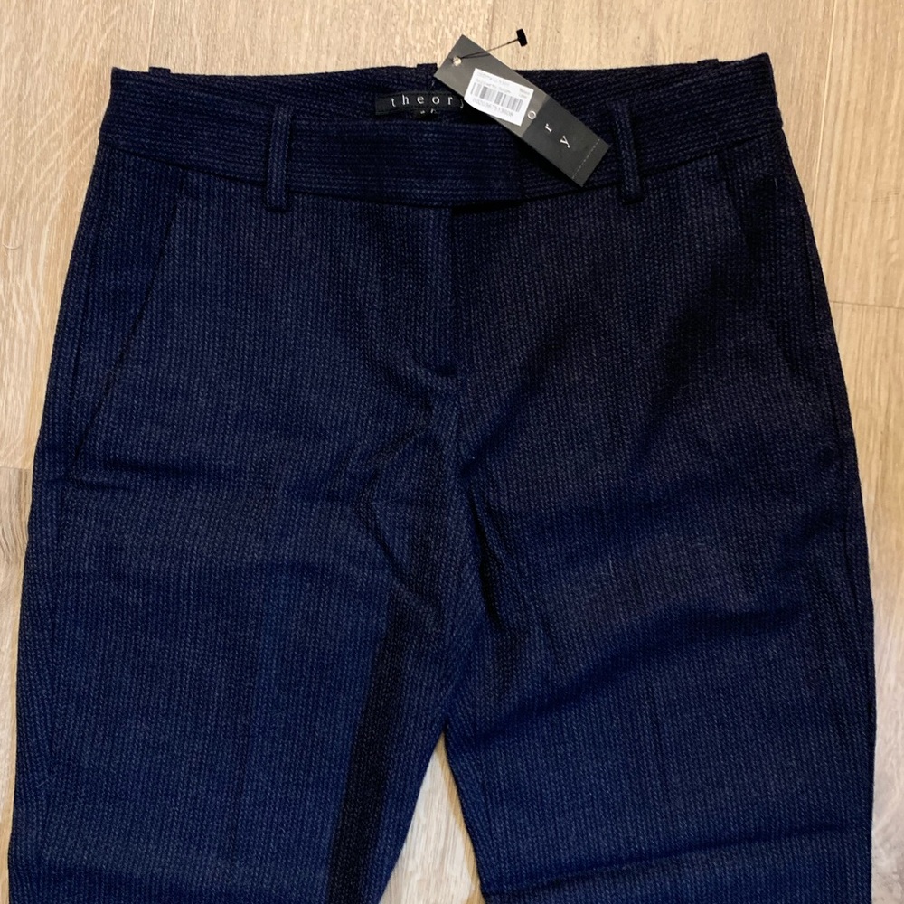 NWT Theory Ashleen Wool Dress Pants in Indigo